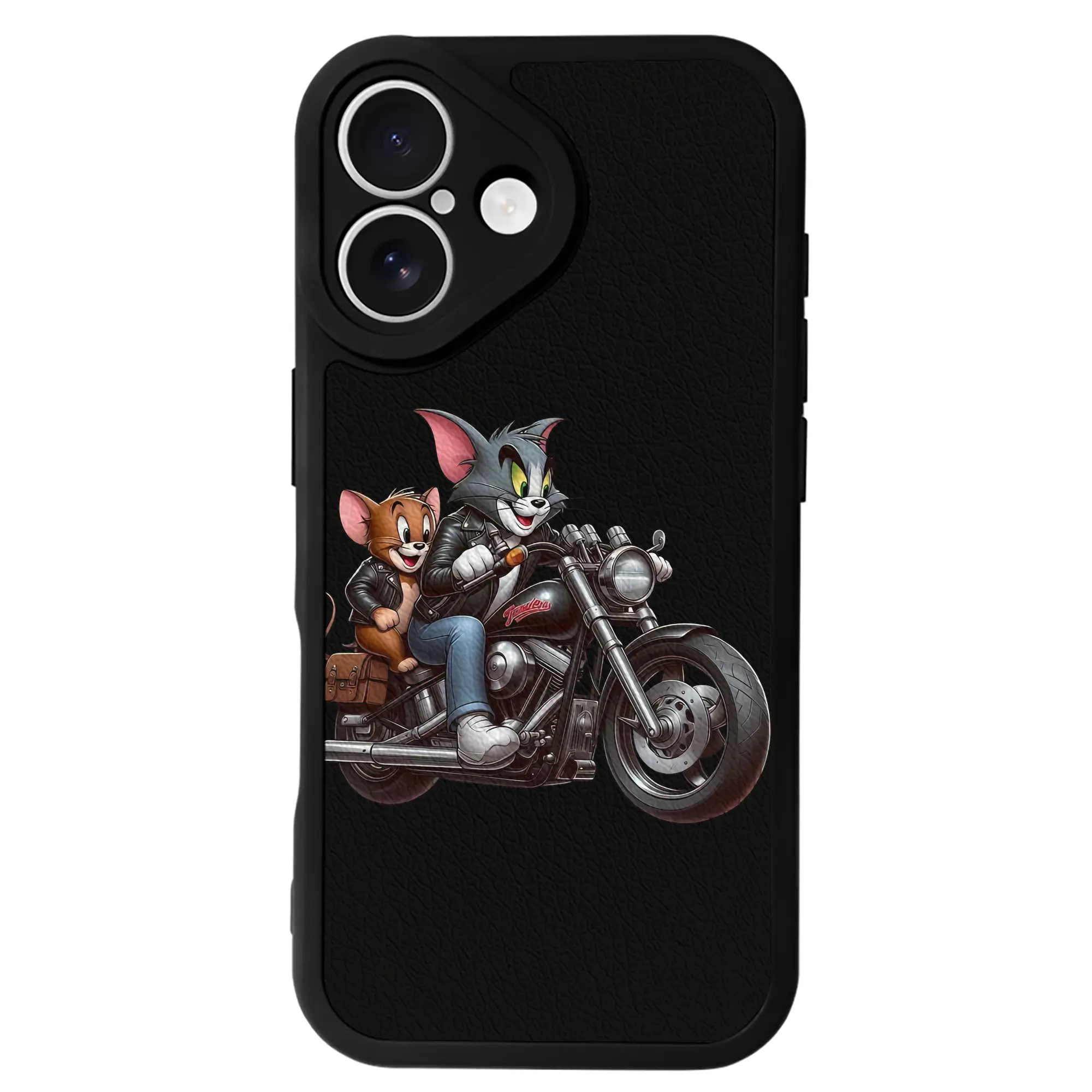 トムとジェリー グッズ ジェリー - IPhone 16シリーズ対応 ・ シリコンスマホケース ・ レザー調 ・ 高精度フィット ・ 耐衝撃 ・ ワイヤレス充電対応 ・ 精密カット